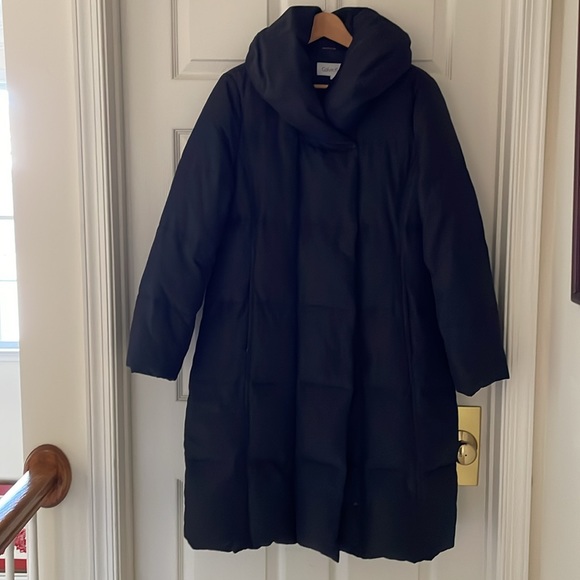 Calvin Klein: Quilted Puffer Down 3/4 Length Coat - Picture 2 of 14